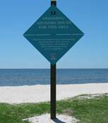 Beach Advisory Sign