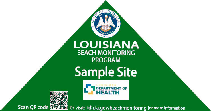 LA Beach Monitoring Sample Site Signage